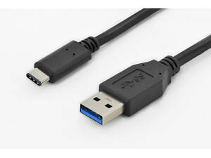 Кабель ASSMANN USB 3.0 (AM/Type-C) 1.0m, black (AK-300136-010-S)
