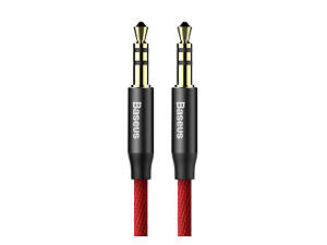 Кабель AUX Audio TRS M/M 1.0 м Yiven Audio Cable M30 червоно-чорний Baseus