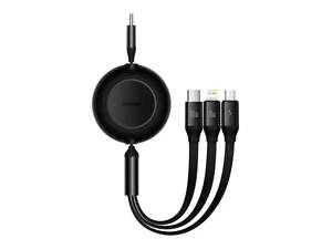 Кабель Baseus Bright Mirror 2 Series Retractable 3-in-1 Fast Charging Data Cable Type-C to M+L+C 100W 1.1m yL.