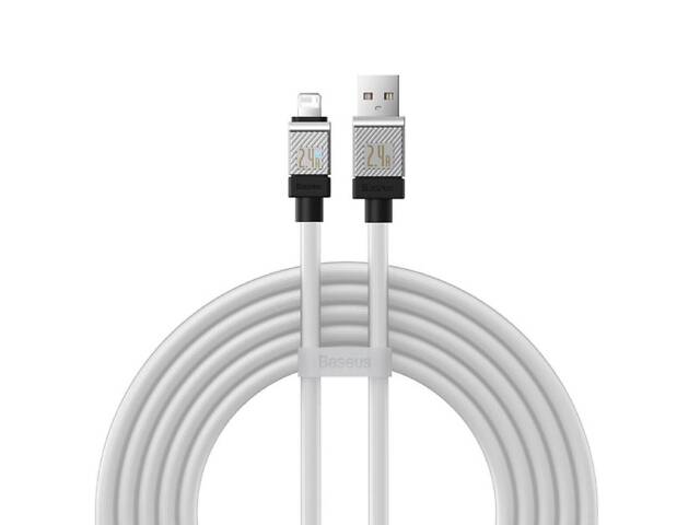 Кабель Baseus CoolPlay Series Fast Charging Cable USB to iP 2.4A 1m White yL. - Фото 1