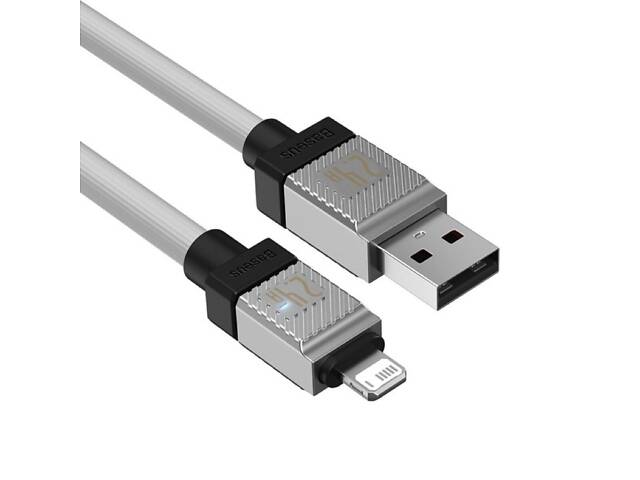 Кабель Baseus CoolPlay Series Fast Charging Cable USB to iP 2.4A 1m White yL. - Фото 7