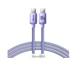 Кабель Baseus Crystal Shine Series Fast Charging Data Cable Type-C to Type-C 100W 1.2m Purple yL.