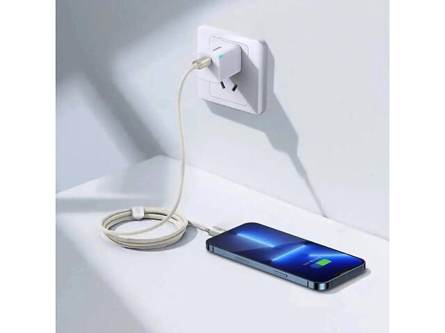 Кабель Baseus Crystal Shine Series Fast Charging Data Cable Type-C to iP 20W 1.2m Pink yL. - Фото 3