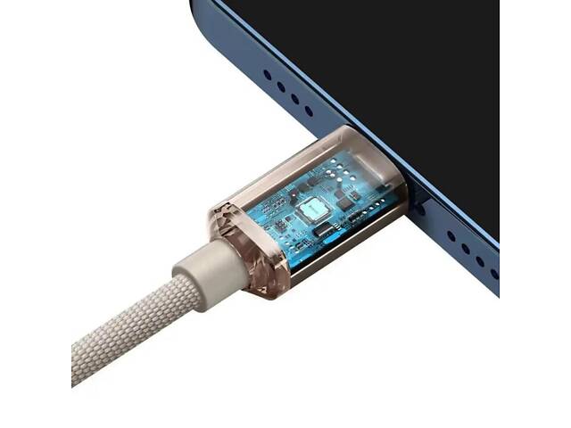 Кабель Baseus Crystal Shine Series Fast Charging Data Cable Type-C to iP 20W 1.2m Pink yL. - Фото 4