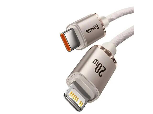 Кабель Baseus Crystal Shine Series Fast Charging Data Cable Type-C to iP 20W 1.2m Pink yL. - Фото 7