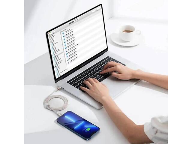 Кабель Baseus Crystal Shine Series Fast Charging Data Cable Type-C to iP 20W 1.2m Pink yL. - Фото 8