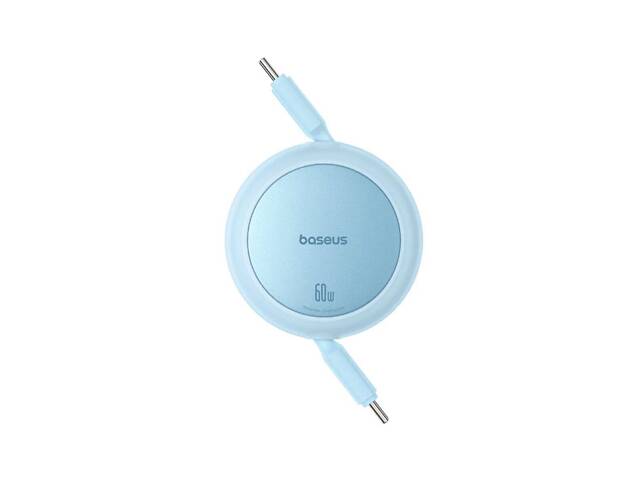 Кабель Baseus Free2Pull Mini Charging Cable USB-C to USB-C 60W 1m Galaxy Blue yL. - Фото 1