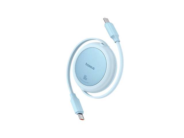 Кабель Baseus Free2Pull Mini Charging Cable USB-C to USB-C 60W 1m Galaxy Blue yL. - Фото 3