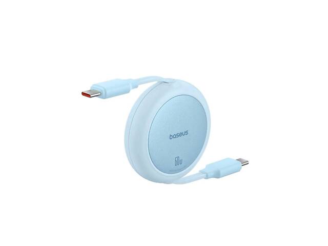 Кабель Baseus Free2Pull Mini Charging Cable USB-C to USB-C 60W 1m Galaxy Blue yL. - Фото 4