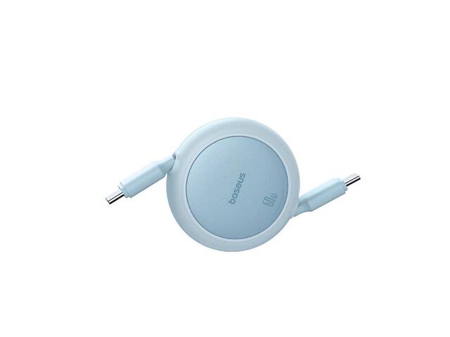 Кабель Baseus Free2Pull Mini Charging Cable USB-C to USB-C 60W 1m Galaxy Blue yL. - Фото 5