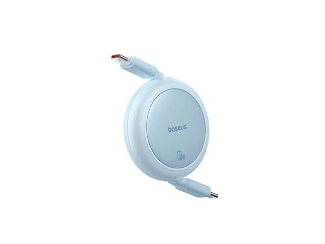 Кабель Baseus Free2Pull Mini Charging Cable USB-C to USB-C 60W 1m Galaxy Blue yL. - Фото 6