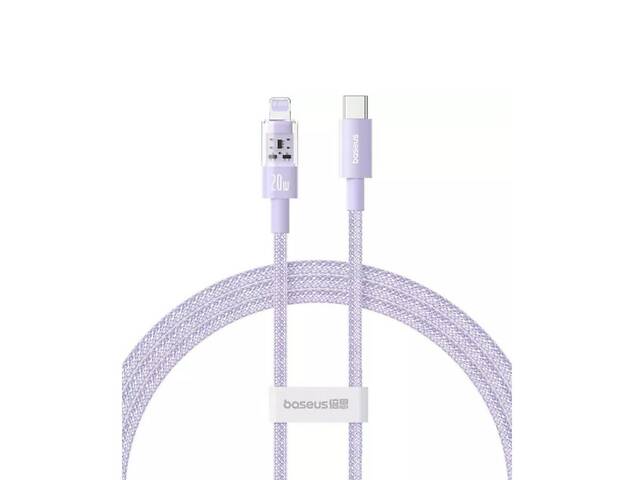 Кабель Baseus Gem Fast-Charging Data Cable USB-C to iP 20W 1m Nebula Purple yL. - Фото 1