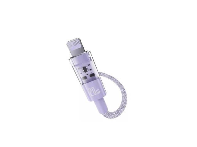 Кабель Baseus Gem Fast-Charging Data Cable USB-C to iP 20W 1m Nebula Purple yL. - Фото 3