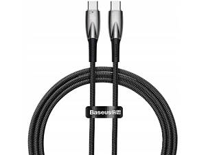 Кабель Baseus Glimmer USB Type-C – Type-C 100W 1м чорний