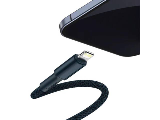 Кабель Baseus High Density Braided Fast Charging Data Cable Type-C to iP PD 20W 1m Blue yL. - Фото 5