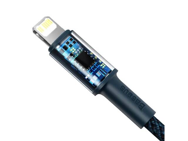 Кабель Baseus High Density Braided Fast Charging Data Cable Type-C to iP PD 20W 1m Blue yL. - Фото 6
