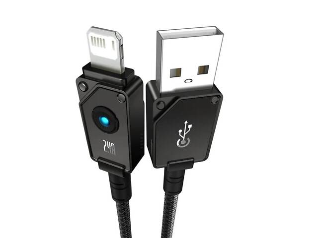 Кабель Baseus Unbreakable Series Fast Charging Data Cable USB to iP 2.4A 1m Cluster Black yL. - Фото 6