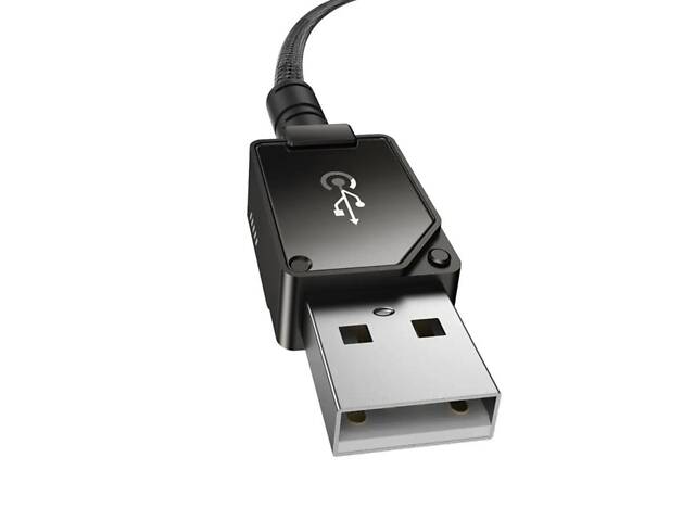 Кабель Baseus Unbreakable Series Fast Charging Data Cable USB to iP 2.4A 1m Cluster Black yL. - Фото 7
