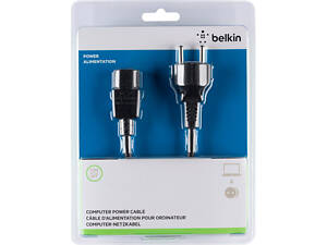 Кабель Belkin сетевой Schuko - C13 (IEC F/EURO) 1.8m черный (F3A225CP1.8M-P)