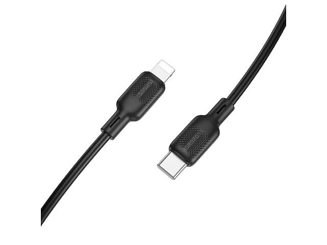 Кабель BOROFONE BX113 Lenny PD silicone charging data cable iP(L=1M) Black yL. - Фото 1