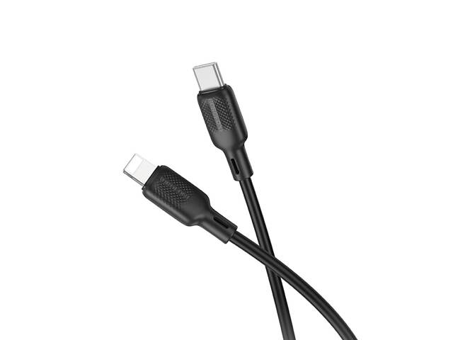 Кабель BOROFONE BX113 Lenny PD silicone charging data cable iP(L=1M) Black yL. - Фото 2