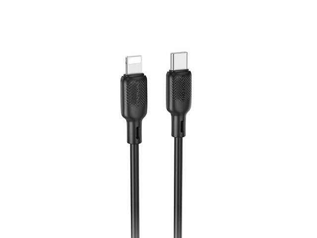 Кабель BOROFONE BX113 Lenny PD silicone charging data cable iP(L=1M) Black yL. - Фото 3