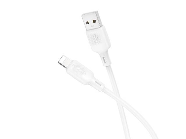 Кабель BOROFONE BX113 Lenny silicone charging data cable iP(L=1M) White yL. - Фото 1
