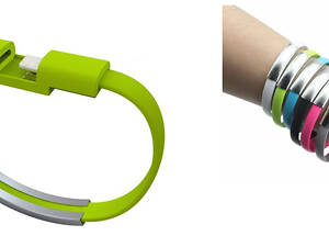 Кабель-браслет iPhone 5/5S/6/6+/iPad, зелений RTL