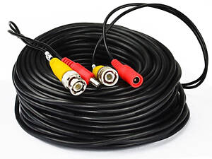 Коаксіальний кабель для системи відеоспостереження BNC + DC, 30 метрів.