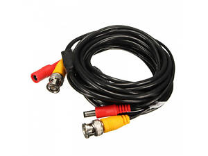 Кабель для камер видеонаблюдения Ritar BNC + DC 10M до 5МР HD-CVI-TVI-CVBS черный