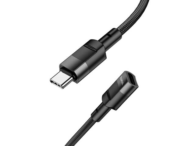 Кабель HOCO U107 Type-C Male to Type-C Female USB2.0 extension cable(L=1.2m) Black yL. - Фото 2