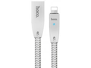 Кабель Hoco U11 REFLECTIVE KNITTED Lightning-USB Silver