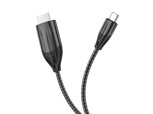 Кабель HOCO UA16 Type-C to HDTV HD on-screen cable Metal Gray - Фото 2