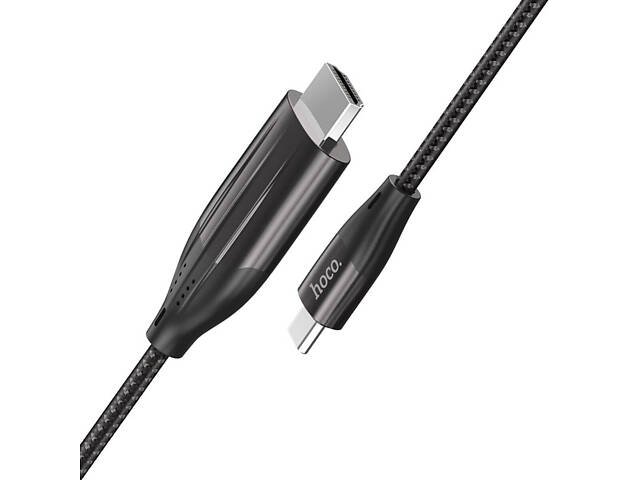Кабель HOCO UA16 Type-C to HDTV HD on-screen cable Metal Gray - Фото 3