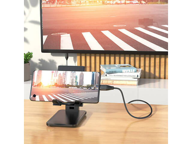 Кабель HOCO UA16 Type-C to HDTV HD on-screen cable Metal Gray - Фото 6