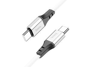 Кабель Hoco X86 silicone, C-Type C, 60W, White, довжина 1м, BOX