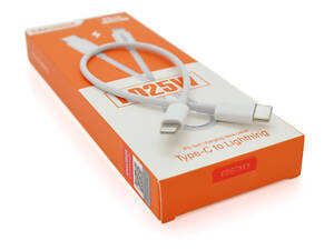 Кабель iKAKU KSC-653 FEIYUE PD100W fast charging short cable (Type-C to Lightning), White, довжина 0.25 м, BOX