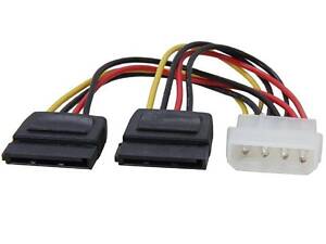 Кабель питания Molex 4 pin - 2 x SATA power Female