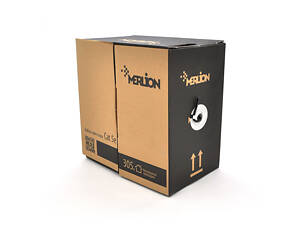 Кабель КНП UTP (4*2*0.5) 4p 24 AWG, Ritar, (CCA), ізоляція ПЕ, для нар. робіт, 305 м, Black, Corton BOX