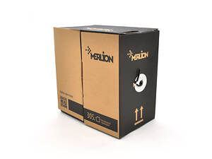 Кабель КНП UTP-cat.6 (4*2*0.54), Merlion, (CCA), для нар. робіт, 305 м, White, Corton BOX, Q2