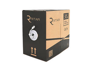 Кабель КПВ UTP 4*2*0.5 ССА cat 5E Ritar, (CCA), для внутр. робіт, 305 м, Grey, Corton BOX (350x350x420), Q2