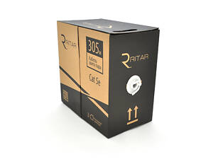 Кабель КВП UTP (4*2*0.51) 4p 24 AWG, Ritar, (CCA), для внутр. робіт, 305 м, White, Corton BOX (350x350x420), Q2