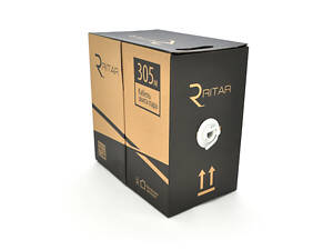 Кабель КВПЕ FTP-cat.6 (4*2*0.54), Ritar, (CU), для внутр. работ, 305м, White, Corton BOX, Q2
