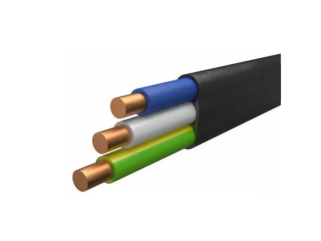 Кабель медный ВВГнгLS(гд) 3х2.5 кв.мм плоский ГАЛ-КАТ [59541ЕК-1C] жесткий трехжильный-однопроволочный - Фото 1