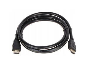 Кабель Merlion HDMI-HDMI HIGH SPEED 1.5m, v1.4, OD-7.5mm, круглый Black, коннектор Black, (Пакет) Q250