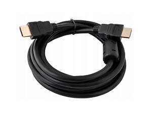 Кабель Merlion HDMI-HDMI HIGH SPEED 2.0m, v1.4, OD-7.5mm, круглый Black, коннектор Black, (Пакет), Q200