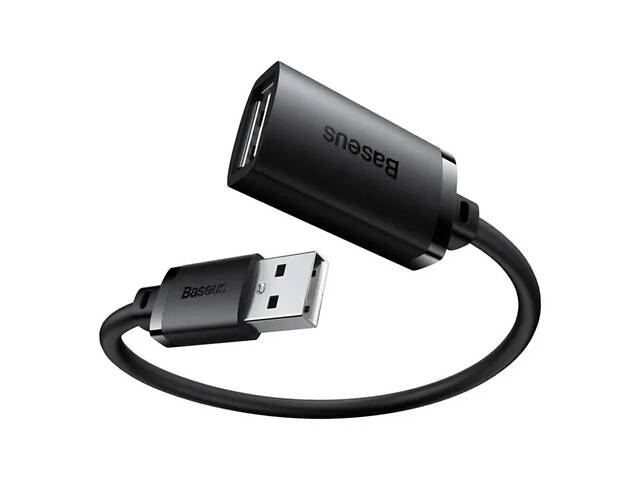 Кабель-подовжувач Baseus AirJoy Series USB2.0 Extension Cable 0.5m Cluster Black - Фото 5
