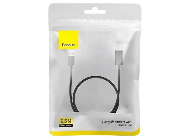 Кабель-подовжувач Baseus AirJoy Series USB2.0 Extension Cable 0.5m Cluster Black - Фото 6