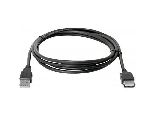 Кабель-удлинитель USB 2.0 AM-AF, 1.8 м черный USB02-06 Defender - Фото 1