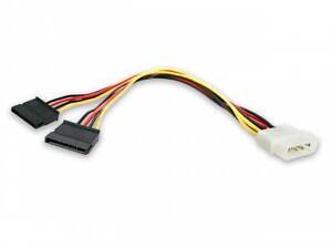 Кабель живлення Molex to 2xSATA 0.2m Patron (CAB-PN-2SATA-POW)